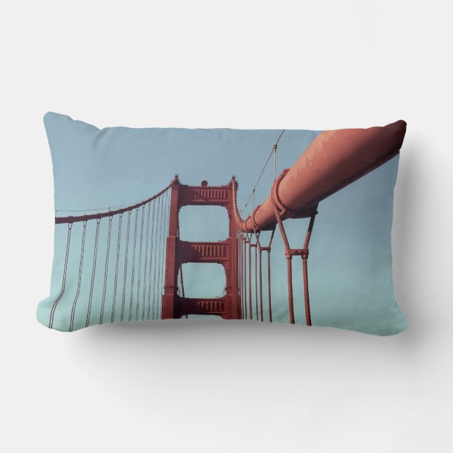 Coussin Rectangle Sur le pont Golden Gate (Recto)