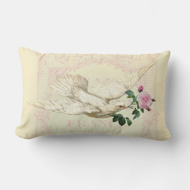 Coussin Rectangle Sur les ailes d'une colombe (Recto)