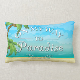 Coussin Rectangle Sur mon chemin à la plage tropicale de paradis