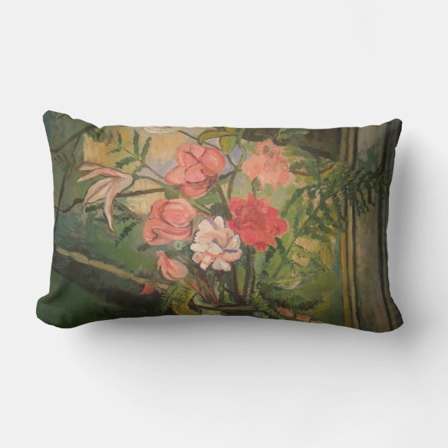 Coussin Rectangle Suzanne Valadon Fleurs devant une fenêtre (Recto)