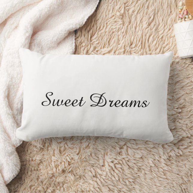 Coussin Rectangle Sweet Dreams Throw Pillow – Cozy Decorative Cushio (Couverture)