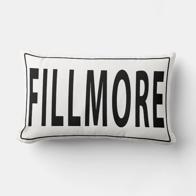 Coussin Rectangle Symbole de la rue Fillmore San Francisco (Recto)