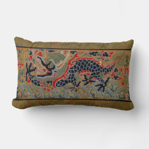 Coussin Rectangle Symbole dragon chinois Antique asiatique