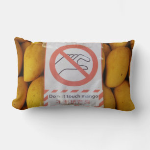 Coussin Rectangle Symbole drôle 'Ne touche pas la mangue'
