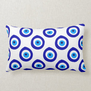 Coussin Rectangle Symbole Evil Eye Nazar Amulet Motif