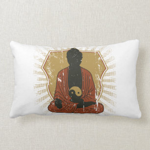 Coussin Rectangle Symbole méditant de Bouddha OM