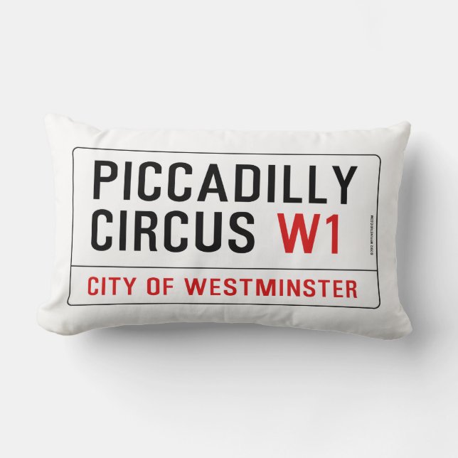 Coussin Rectangle Symbole Piccadilly Circus (Recto)