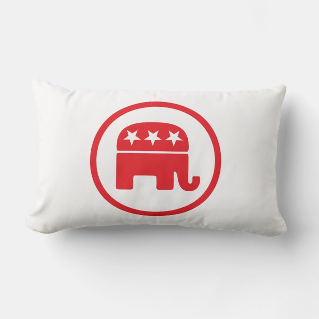 Coussin Rectangle Symbole politique du parti républicain (éléphant) (Recto)