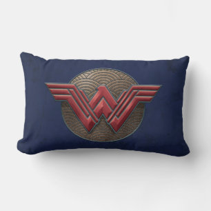 Coussin Rectangle Symbole Wonder Woman sur les cercles concentrés