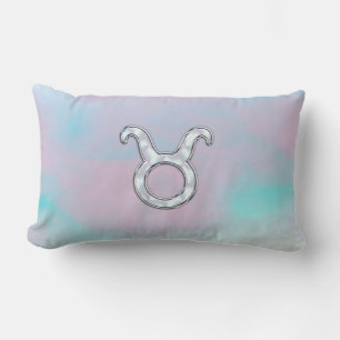 Coussin Rectangle Symbole zodiaque de la mère de Pearl Taurus