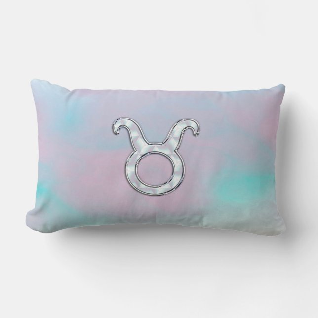 Coussin Rectangle Symbole zodiaque de la mère de Pearl Taurus (Recto)