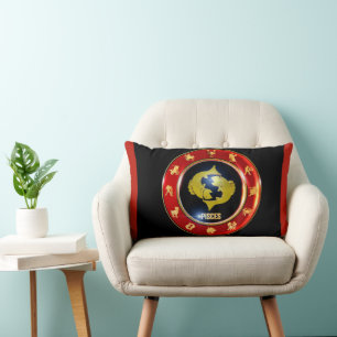 Coussin Rectangle SYMBOLE Zodiaque Pisces Astrologie