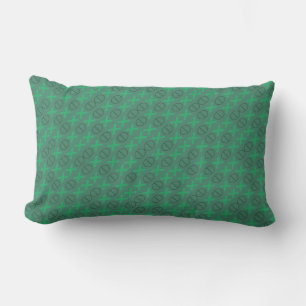 Coussin Rectangle Symboles Chaînes de code Vert sur n'importe quelle