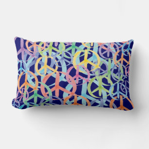 Coussin Rectangle Symboles de paix