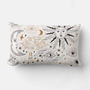 Coussin Rectangle Symboles d'élément magique céleste sans joint Moti