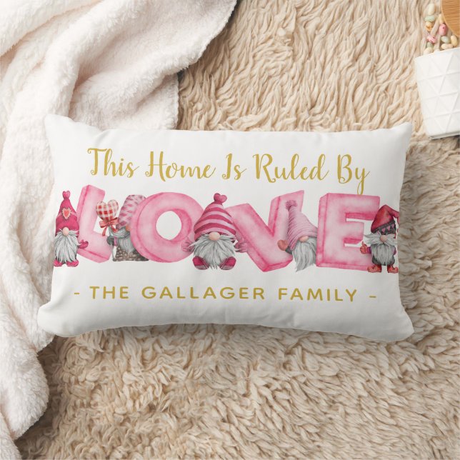 Coussin Rectangle Sympa Dirigé Par Love Valentine Gnomes Illustratio (Couverture)