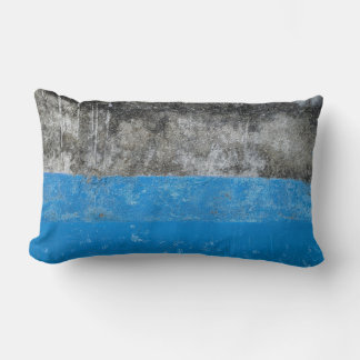 Coussin Rectangle Tableau abstrait bleu et blanc