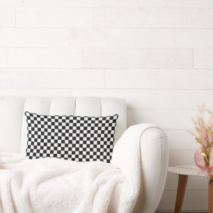 Coussin Rectangle Tableau de bord classique noir et blanc par STaylo
