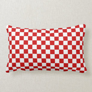 Coussin Rectangle Tableau de contrôle rouge et blanc