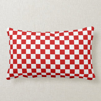 Coussin Rectangle Tableau de contrôle rouge et blanc