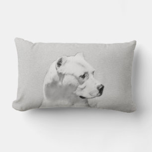 Coussin Rectangle Tableau Dogo Argentino - Art Chien original