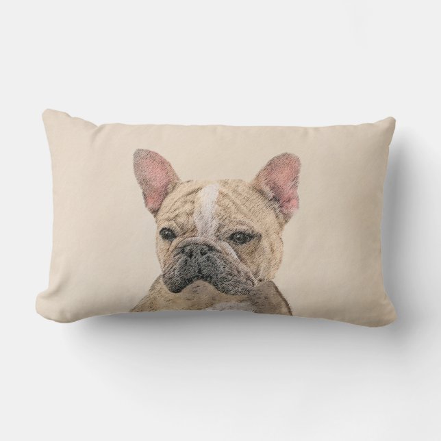 Coussin Rectangle Tableau Français Bulldog (Sable) - Joli Original D (Recto)