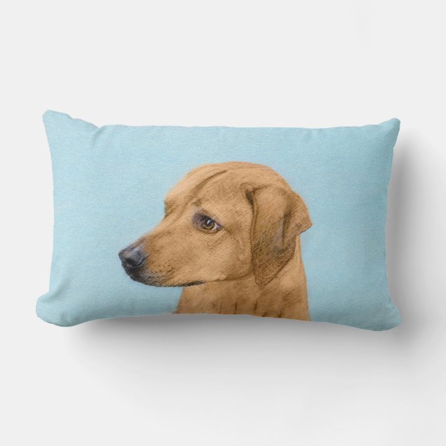Coussin Rectangle Tableau Rhodesian Ridgeback - Art Chien original (Recto)