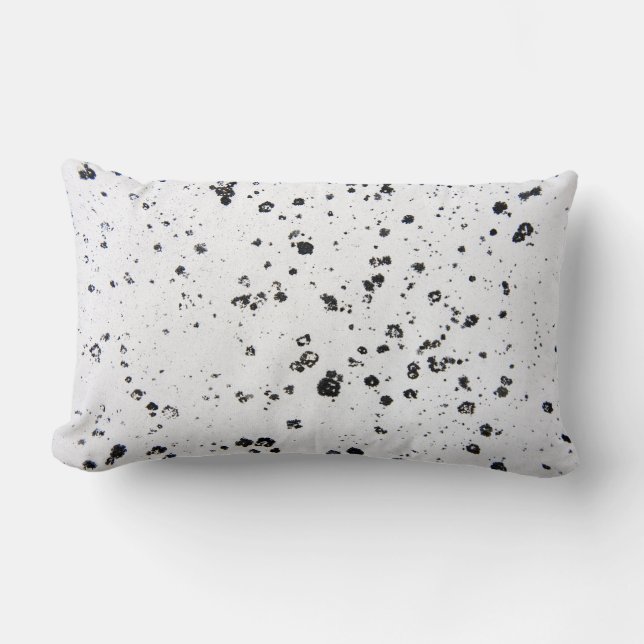 Coussin Rectangle taches noires sur blanc (Recto)