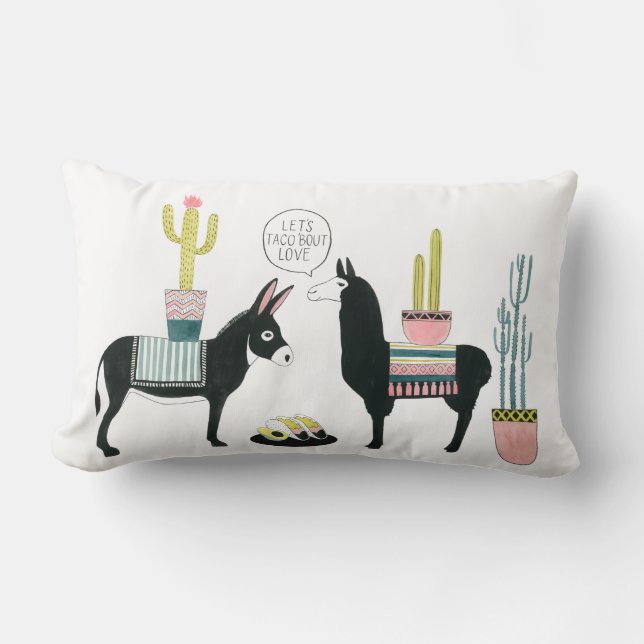 Coussin Rectangle Taco à propos d'amour (Recto)