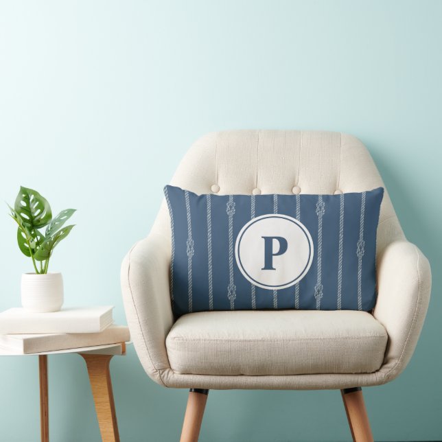 Coussin Rectangle Taie d'oreiller personnalisée avec noeud de corde  (Chaise)