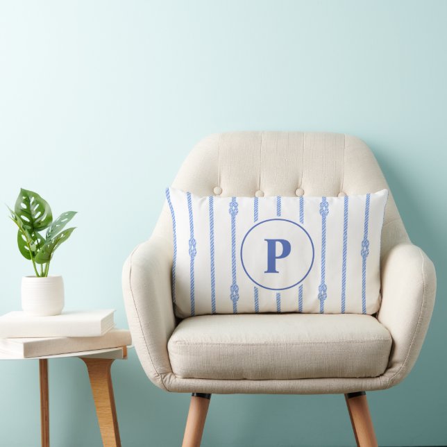Coussin Rectangle Taie d'oreiller personnalisée avec noeud de corde  (Chaise)