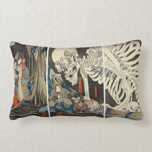 Coussin Rectangle Takiyasha la sorcière et le spectre de squelette