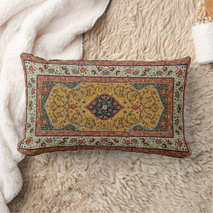 Coussin Rectangle Tapis Persan Ancien Élégant Design