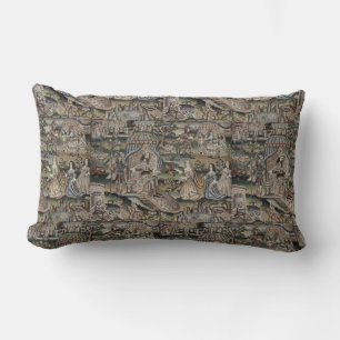 Coussin Rectangle Tapisserie de la reine Vintage Esther