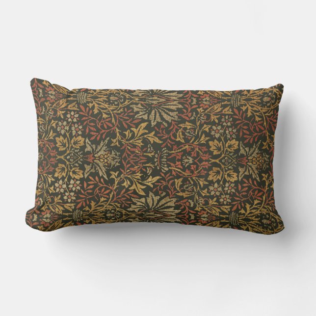 Coussin Rectangle Tapisserie du jardin de fleurs William Morris (Recto)