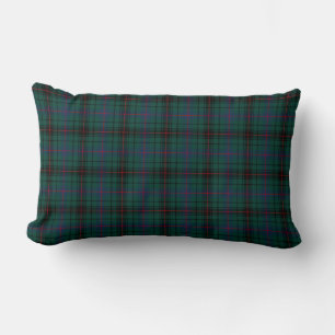 Coussin Rectangle Tartan d'écossais de Davidson Forest Green de cla