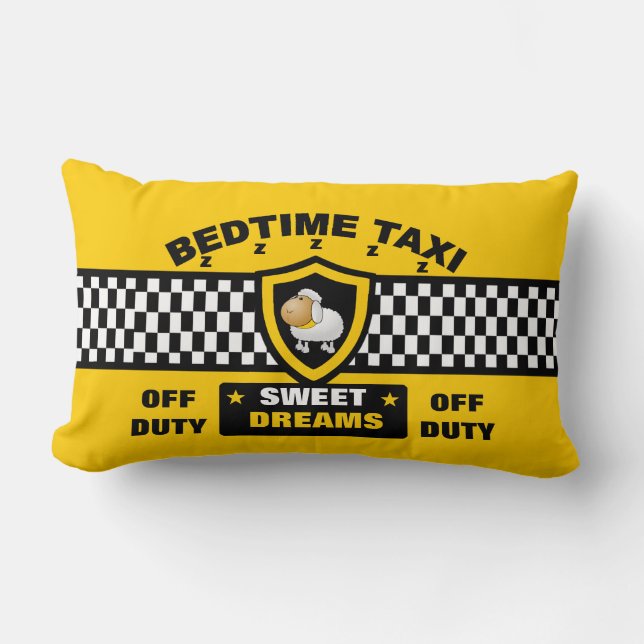 Coussin Rectangle Taxi de nuit - Taxi jaune (Recto)