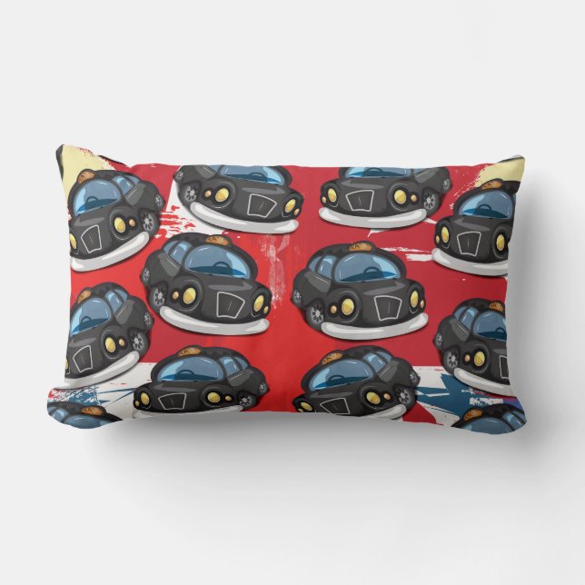 Coussin Rectangle Taxi noir de Londres (Recto)