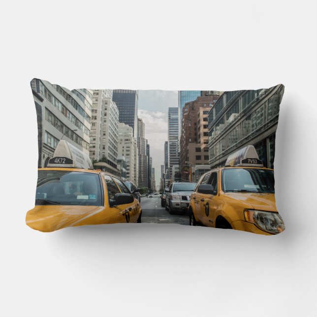 Coussin Rectangle Taxis jaunes iconiques de New York City (Recto)