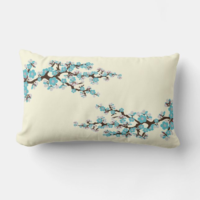 Coussin Rectangle {Tba} Carreau de Sakura de fleurs de cerisier (Recto)