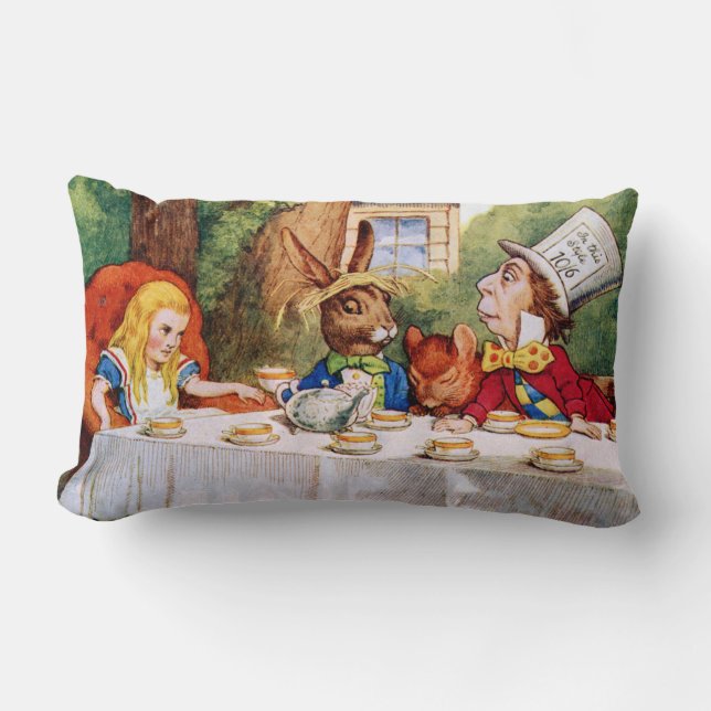 Coussin Rectangle Tea Party de Mad Hatter au pays des merveilles (Recto)
