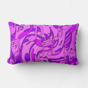 Coussin Rectangle Teintes violettes joyeuses et lumineuses de notes