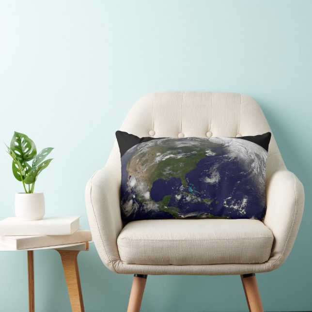 Coussin Rectangle Tempêtes Tropicales Sur La Planète Terre. (Chaise)