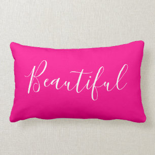 Coussin Rectangle Tendance minimaliste rose vif simple moderne