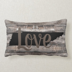 Coussin Rectangle TENNESSE rustique AMOUR en écriture