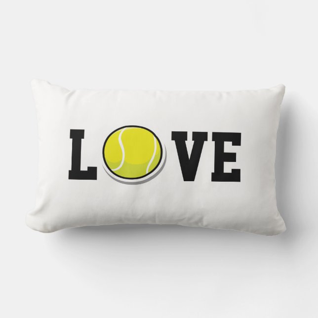 Coussin Rectangle Tennis LOVE Sports Balls Amusants (Recto)