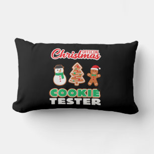 Coussin Rectangle testeur officiel de cookies de Noël   cadeau migno
