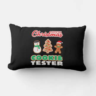 Coussin Rectangle testeur officiel de cookies de Noël | cadeau migno