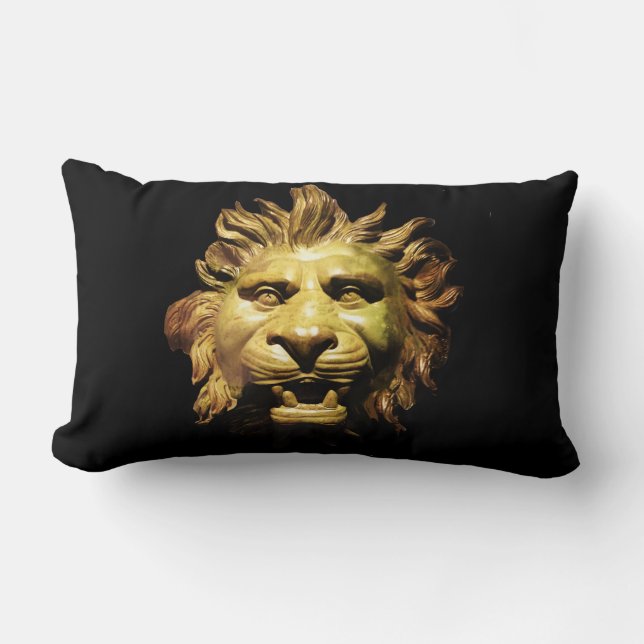Coussin Rectangle TÊTE DE LION À BRONZE Figurehead Bateau romain ant (Recto)