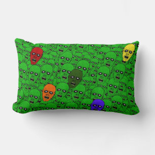 Coussin Rectangle Têtes de zombies sans mort
